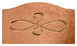 DASHELL-601-CP-SH-CP Copper Scroll Shimmer Copper Background